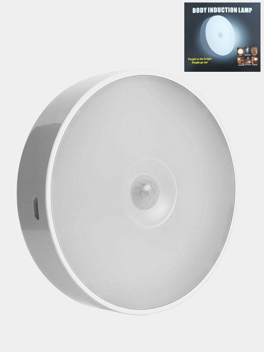 Светильник ночник светодиодный с датчиком движения + USB-зарядка 3000К SPF13-1