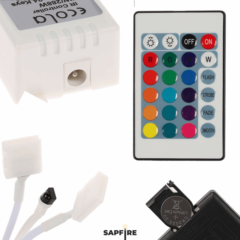 Ecola LED strip RGB IR controller 144W 12V 12A с инфракрасным пультом управления