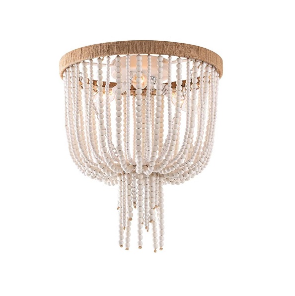 Светильник DZN-13689 БЕЛЫЙ + БЕЛОЕ ДЕРЕВО ` D330/H450/3/E14/40W BOHO