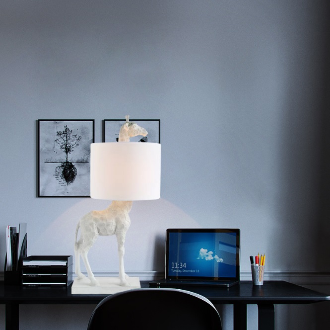 Светильник DZN-13693 БЕЛЫЙ + БЕЛЫЙ ` D280/H660/1/E27/10W/3000K GIRAFFE