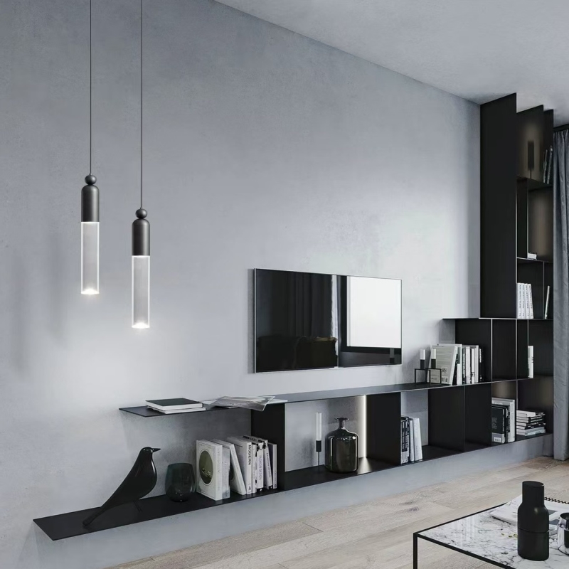 Светильник DZN-13704 ЧЕРНЫЙ ` D100/H470+1200/1/LED/5W/4000K GELIS