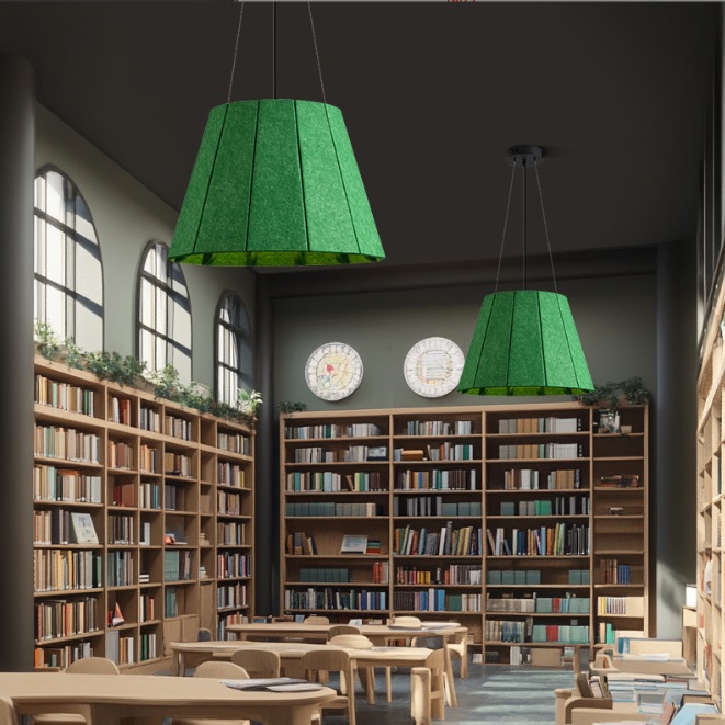 Светильник DZN-13720 БЕЖЕВЫЙ + ЧЕРНЫЙ ` D500/H350+1200/1/E27/40W ECHO ACOUSTIC войлочный акустически