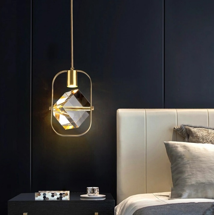 СветильникDZN-13730 ЗОЛОТАЯ БРОНЗА ` D160/H260+1500/1/LED/5W/4000K TETRIS