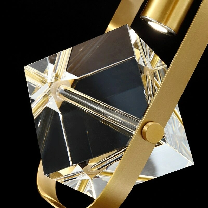 СветильникDZN-13730 ЗОЛОТАЯ БРОНЗА ` D160/H260+1500/1/LED/5W/4000K TETRIS