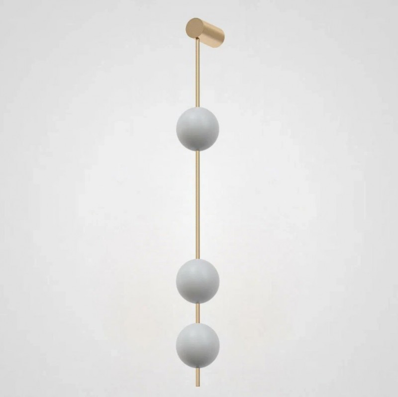 Светильник DZN-13800 ЗОЛОТАЯ БРОНЗА ` D120/H1030/3/LED/.W/4000K плафон D120 белое матовое стекло BAA