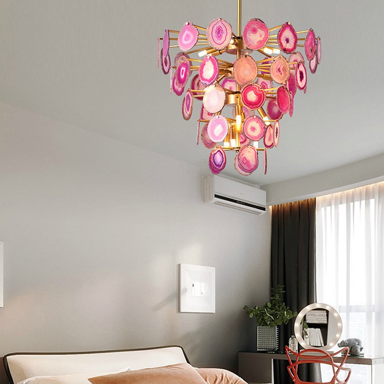 Светильник DZN-13815 ЗОЛОТО+РОЗОВЫЙ ` D600/H650/12/G9/40W AGATTO