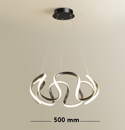 Светильник подвесной SPF-37491 BLACK/ЧЕРНЫЙ ` D500/H1200/1/LED/60W 2.4G WAVE 24-07 (1)