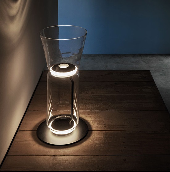 Светильник настольный ElegantLight DZN-4952 ЧЕРНЫЙ/ПРОЗРАЧНЫЙ ` D280/H1280/1/LED/20W/4500К BAMBBO