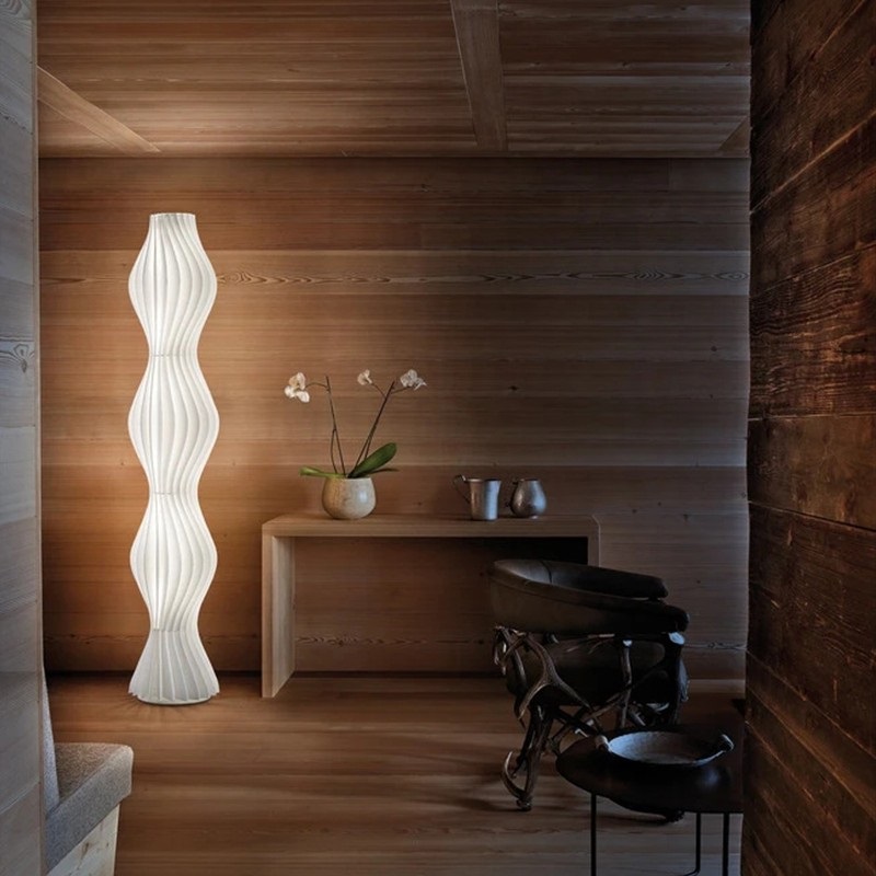 Светильник напольный ElegantLight DZN-4961 БЕЛЫЙ ` D350/H1750/1/LED/24W/4000K