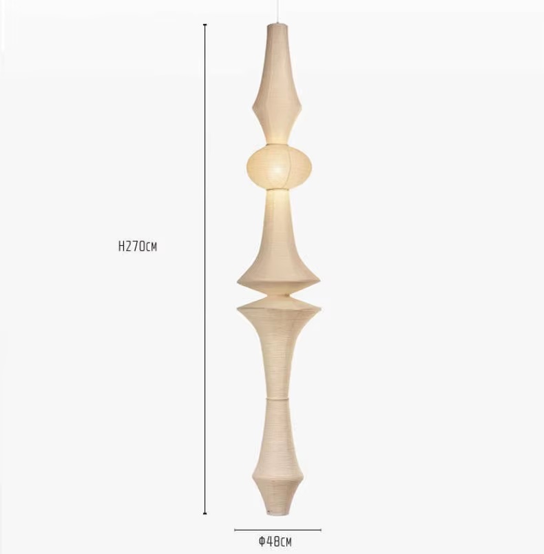 Светильник DZN-13869 БЕЛЫЙ ` D480/H2700/1/LED.W/3000K PAPER абажур из рисовой бумаги