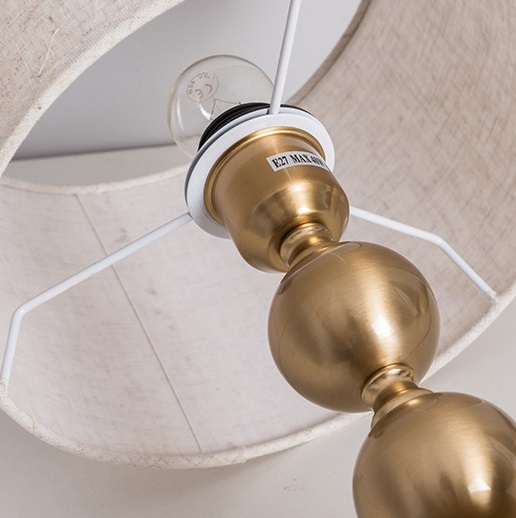 Светильник DZN-13876 ЗОЛОТАЯ БРОНЗА + БЕЖЕВЫЙ ` D250/H450/1/E27/40W