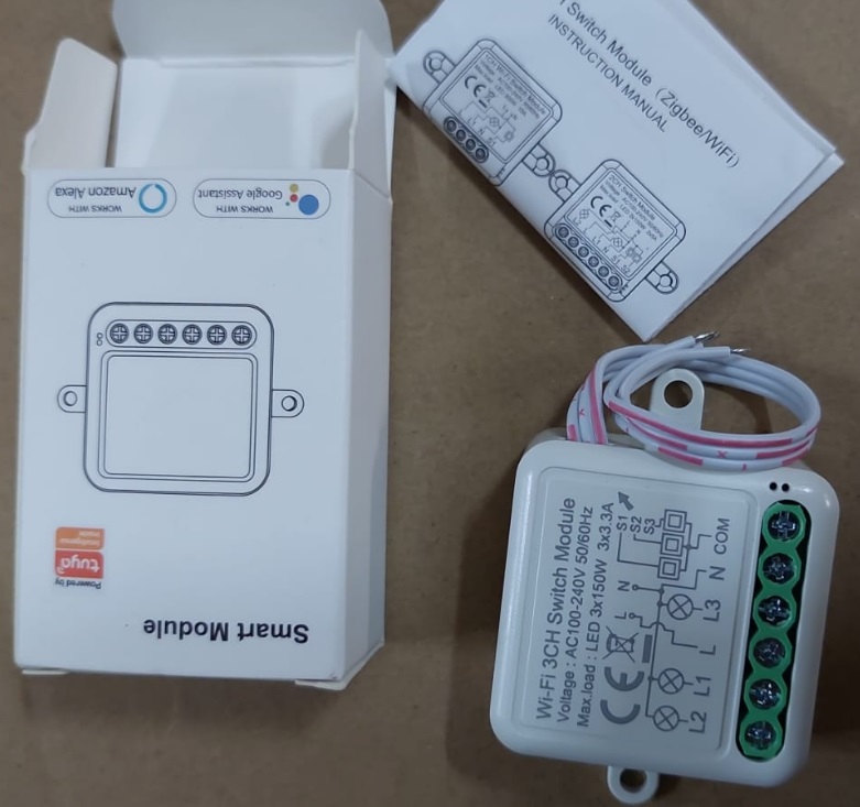 Реле 3-х канальное 3CH WI-FI SWITCH MODULE УМНЫЙ-ДОМ max3*150W max3*3.3A IP20 SPF10518