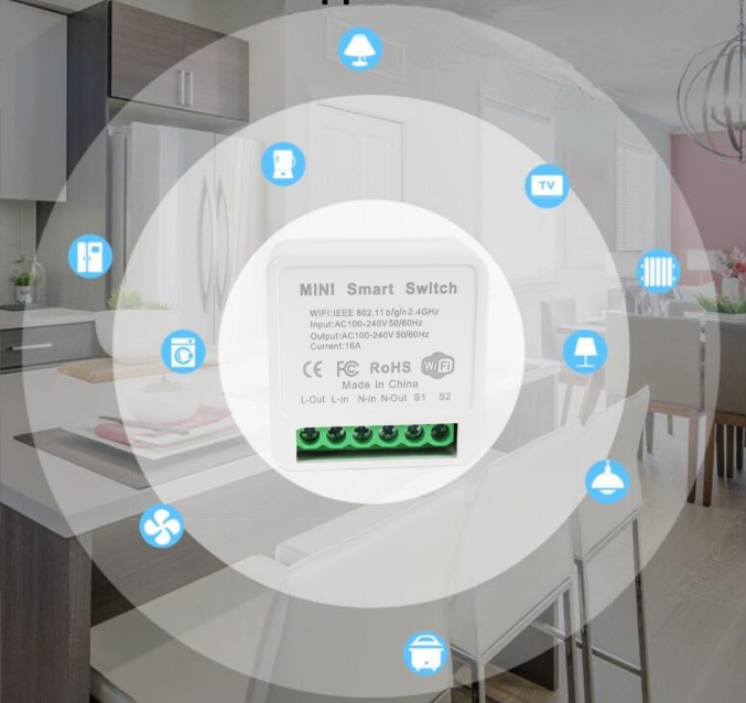 Реле 3-х канальное 3CH WI-FI SWITCH MODULE УМНЫЙ-ДОМ max3*150W max3*3.3A IP20 SPF10518