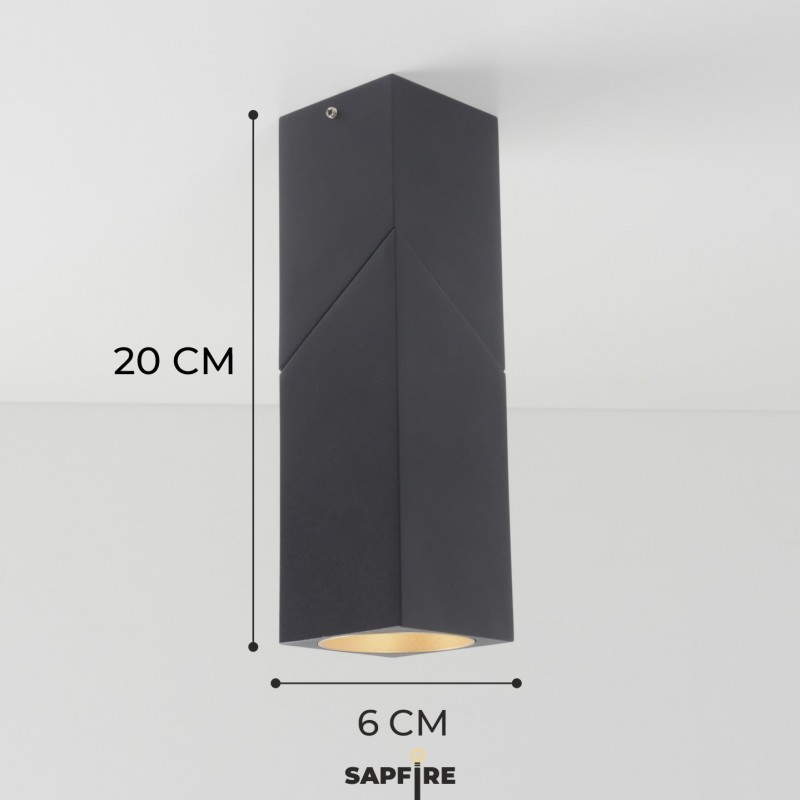 Светильник SPF-35170 BLACK+BRONZE/ЧЕРНЫЙ+БРОНЗА ` D60/H200/1/GU10/50W без лампы 21-10