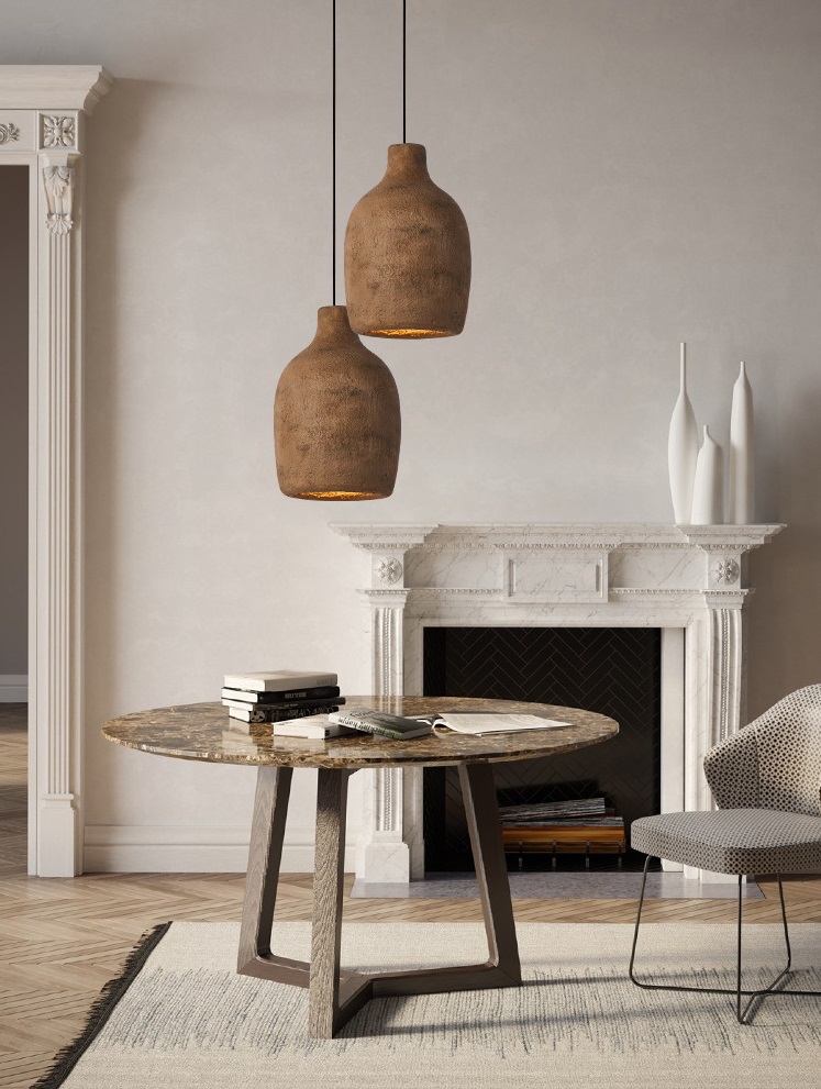 Светильник DZN-13105 КОРИЧНЕВЫЙ ` D300/H460+1500/1/E27/40W