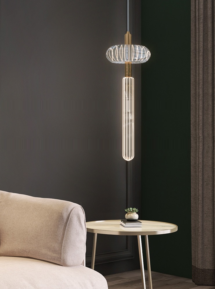 Светильник DZN-13142 БРОНЗА ` D210/H700+1200/2/LED/6W/4000K VUOKSA