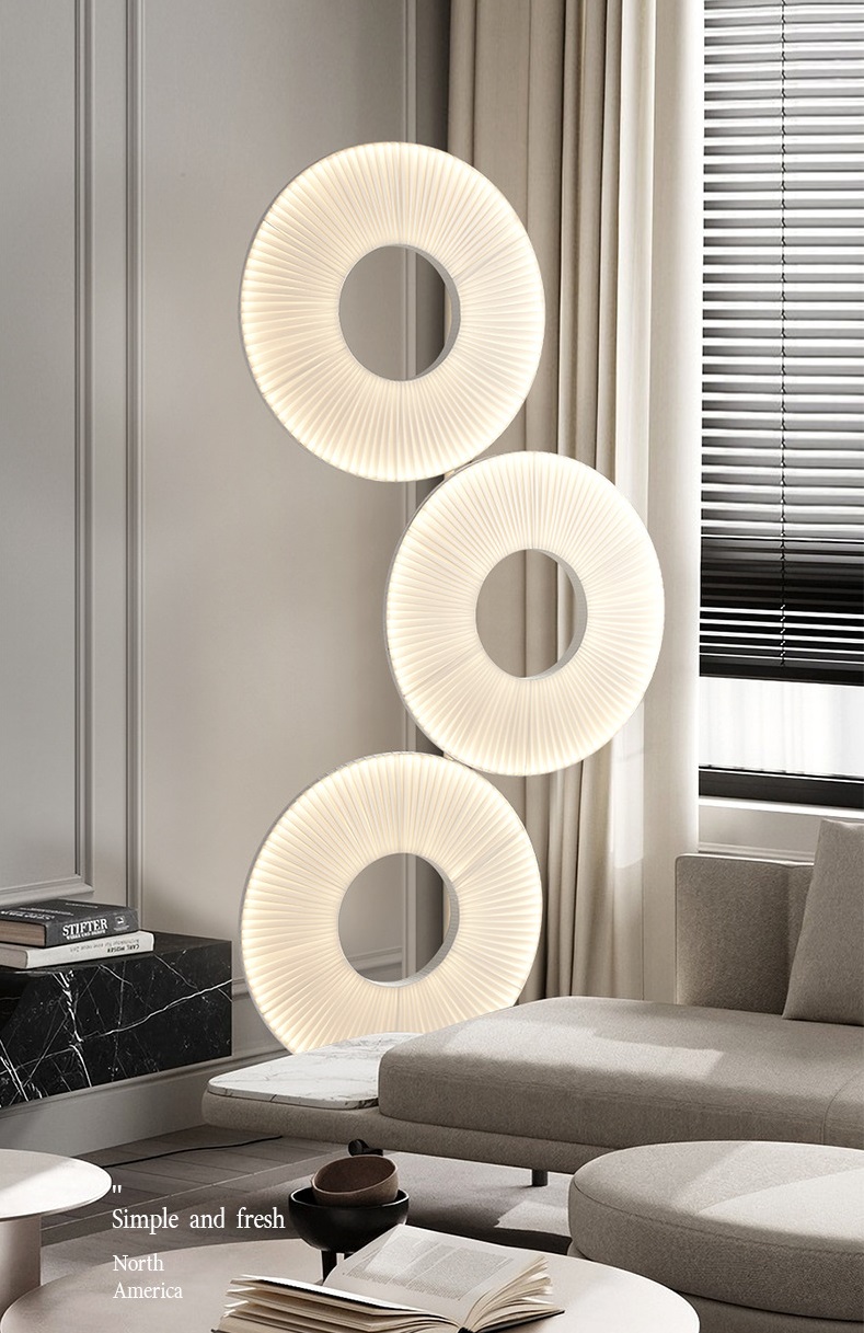 Светильник ElegantLight DZN-13146 БЕЛЫЙ ` D850/H1750/3/LED/60W/2800-6500K IRIS BY FABRICE BERRU