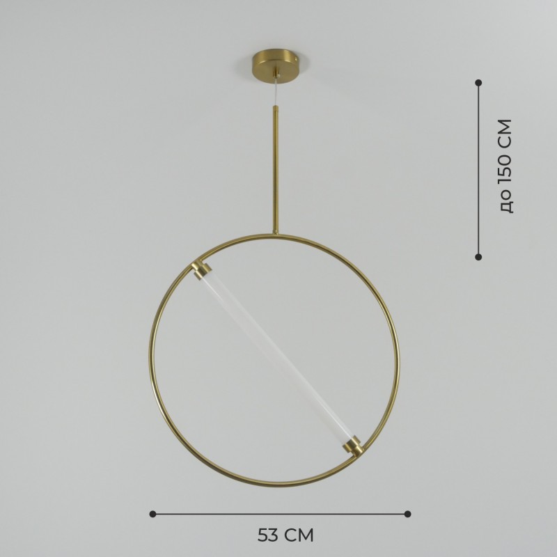 Светильник подвесной ElegantLight DZN-8333 БРОНЗА ` D530/H1500/1/LED/ BRRING 22-12 (2 из 10шт в
