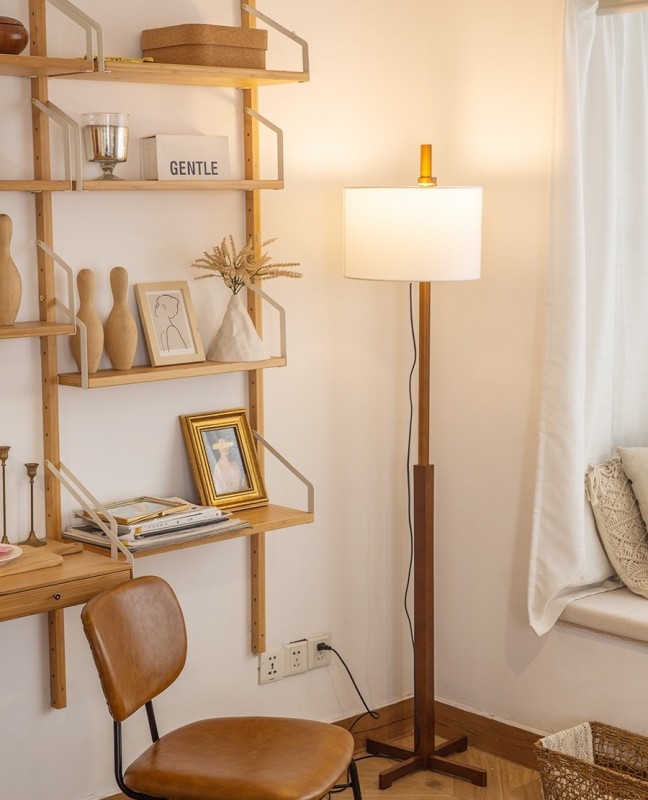 Светильник DZN-50679 ТЕМНОЕ ДЕРЕВО H1650/1/E27/40W дерево 24-08