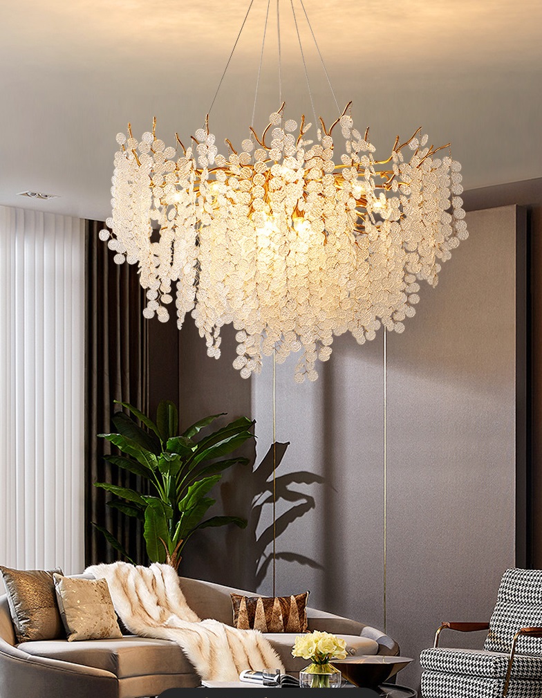 Светильник DZN-34946 ЗОЛОТО ` D800*450/H1200/12/G9/40W COINS