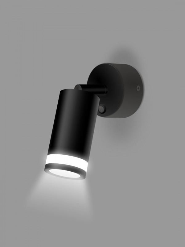 Светильник MSV-39246 BLACK/ЧЕРНЫЙ ` D54/H100/1/GU10/50W с выключателем, без лампы OVER SPF24-03 (1/5