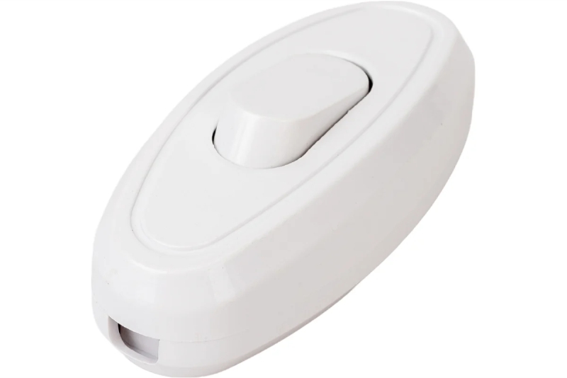 Выключатель электрический на шнур 250В, 10A, GLS10-01-20, белый