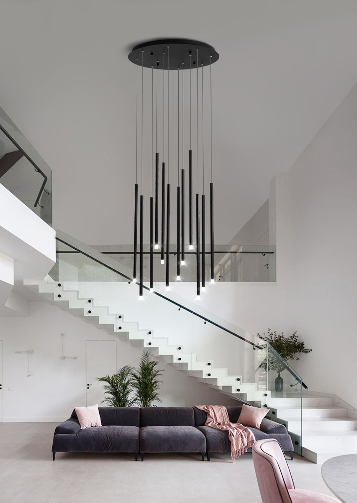 Светильник подвесной DZN-11265 ЧЕРНЫЙ ` D500/H500+1200/12/G4/24W/4000K POLARLIGHTS