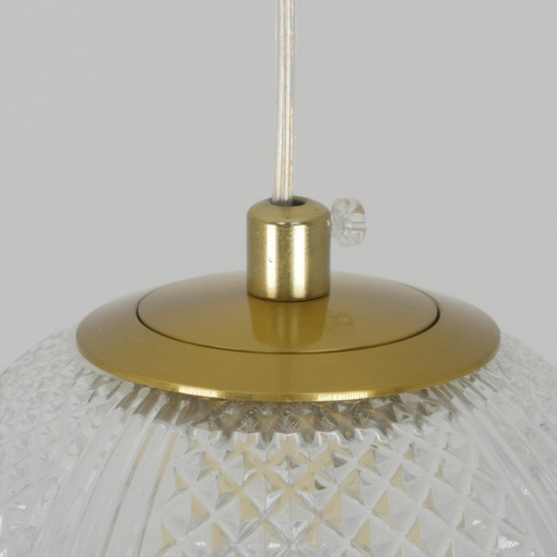 Светильник DZN-13242 БРОНЗА ` D100/H1500/1/G9/4000K стеклянный шар с узором LIGERO 24-12