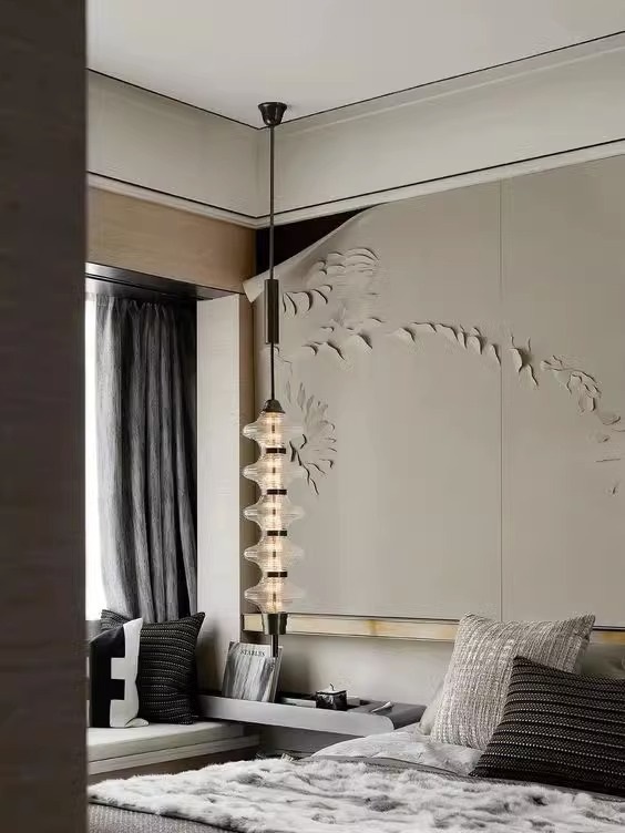 Светильник ElegantLight DZN-13246 ЧЕРНЫЙ/ПРОЗРАЧНЫЙ ` D180/H700+800/1/LED/15W/4000K AUIS