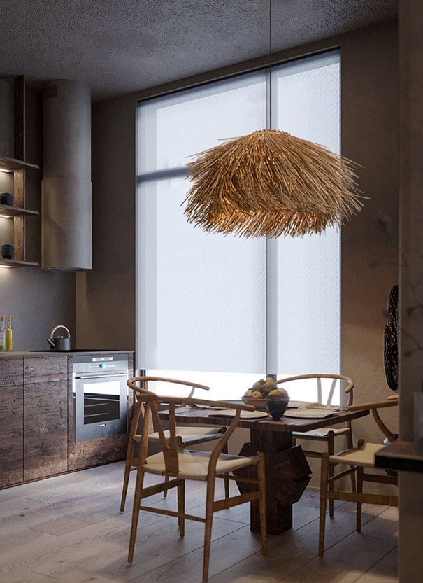 Светильник ElegantLight DZN-13250 КОРИЧНЕВЫЙ ` D600/H1500/1/E27/40W