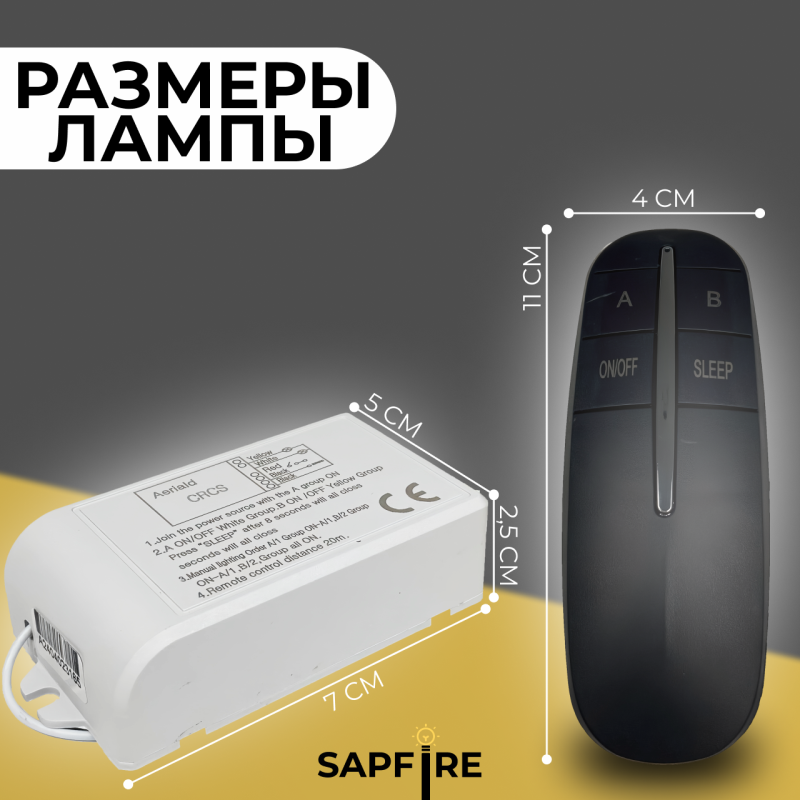 Пульт дистанционного управления ЧЕРНЫЙ (220V, 2 канала, цвет коробка, держатель на стену, без батаре
