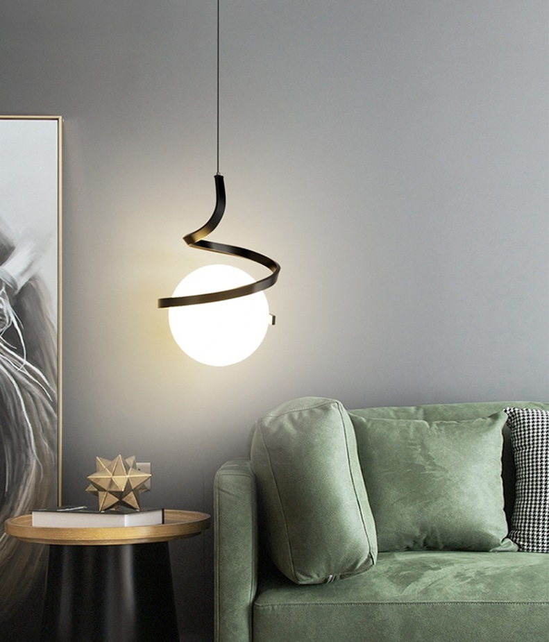 Светильник DZN-5273 ЧЕРНЫЙ ` D200*300/H2000/1/E27/40W COIL