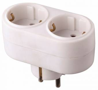 Сетевой разветвитель GTS-F-2-16-G, 16А, 2 места, плоский, с/з, 1/50 GNRL RSP