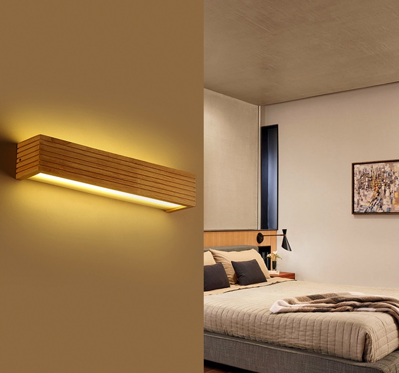 Светильник настенный ElegantLight DZN-11292 WOOD ` D450*80/H80/1/LED/8W/2800K светлое дерево PASTIME