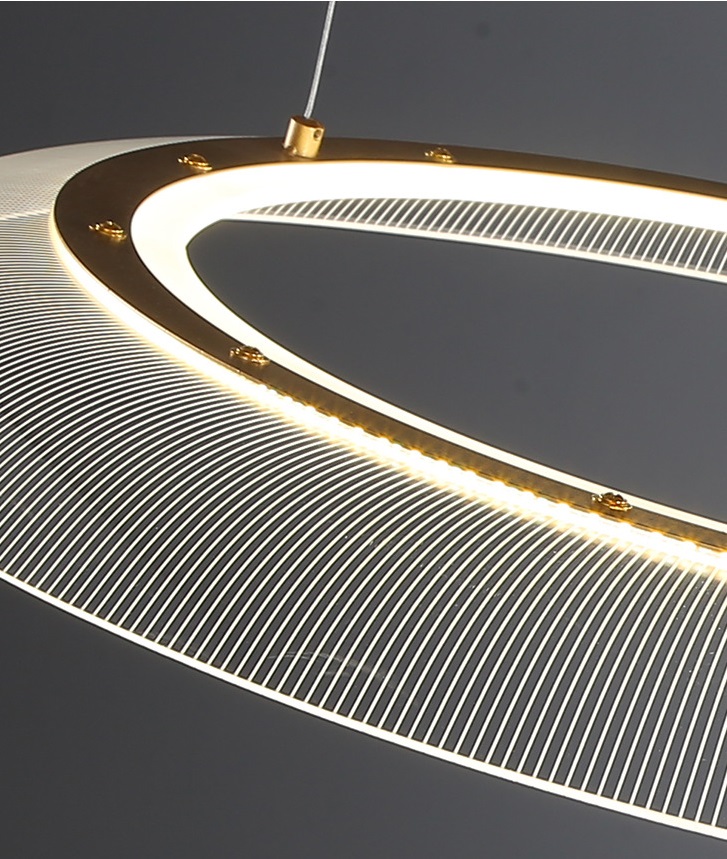 Светильник подвесной DZN-11318 ЧЕРНЫЙ/ЗОЛОТО ` D650+750/H2000/2/LED/50W/4000K VIDIA