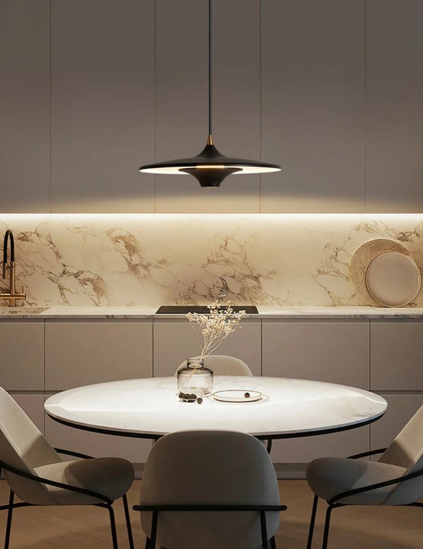 Светильник подвесной DZN-11340 ЧЕРНЫЙ ` D350/H1500/1/LED/12W/4500K SOMBRERO