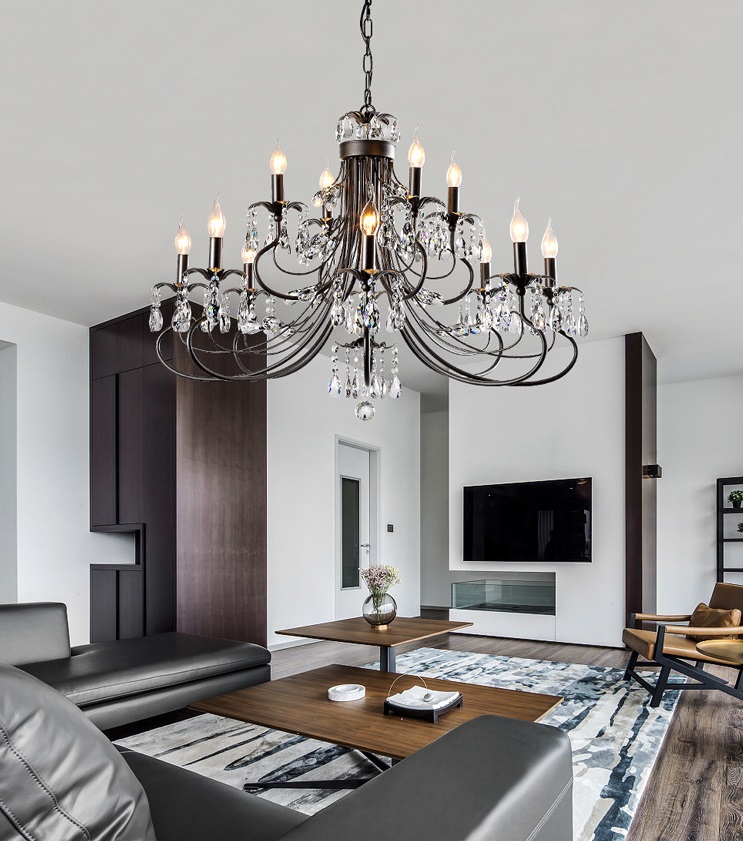 Светильник DZN-13312 ЧЕРНЫЙ ` D950/H650+1000/12/E14/40W RIALTO