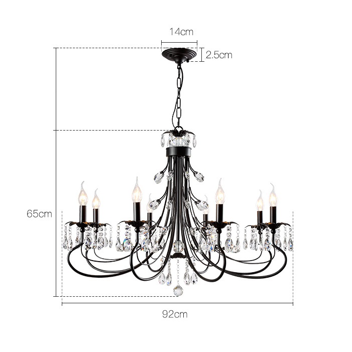 Светильник DZN-13312 ЧЕРНЫЙ ` D950/H650+1000/12/E14/40W RIALTO
