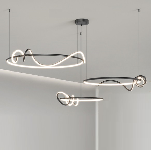 Светильник DZN-13327 ЧЕРНЫЙ ` D800+600+500/H1500/3/LED/75W/4500K RAFFEL