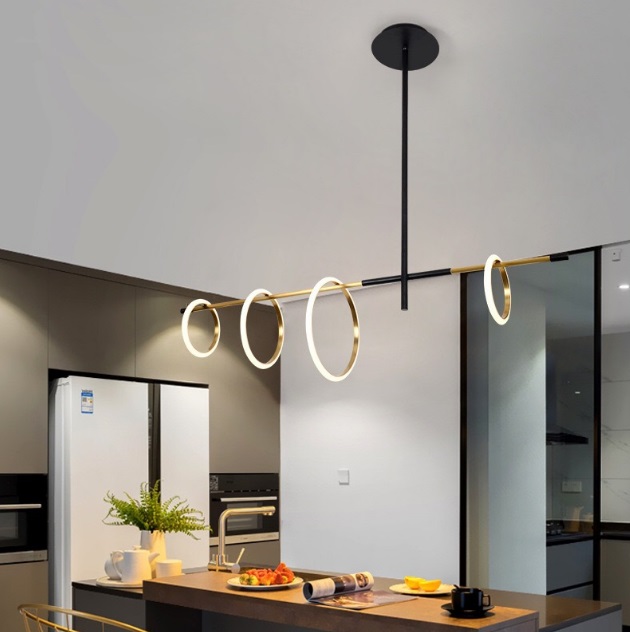 Светильник DZN-5313 БЕЛЫЙ + ЗОЛОТО ` D1200/H800/4/LED/56W/4500K NIMBUS