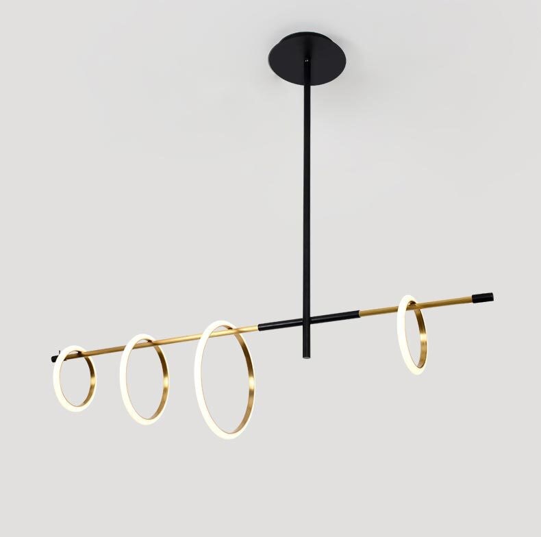 Светильник DZN-5313 БЕЛЫЙ + ЗОЛОТО ` D1200/H800/4/LED/56W/4500K NIMBUS