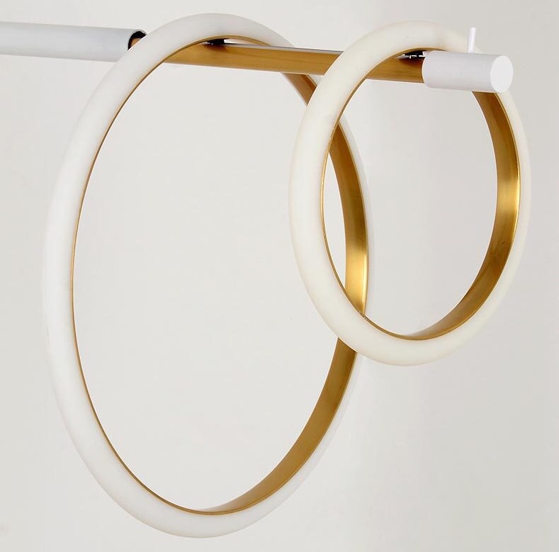 Светильник DZN-5314 БЕЛЫЙ + ЗОЛОТО ` D500/H1800/3/LED/55W/4500K NIMBUS