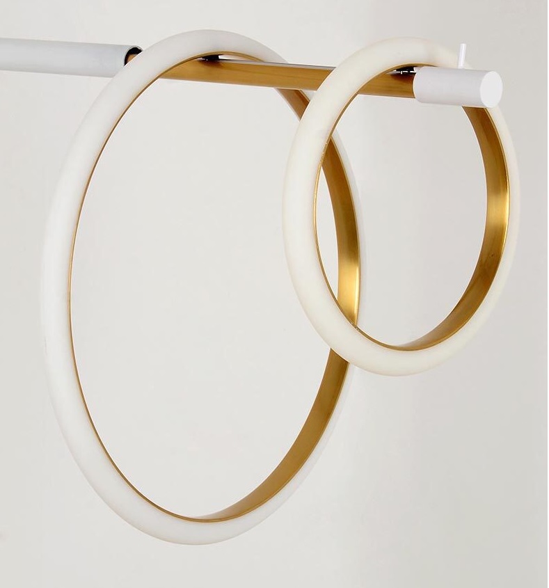 Светильник DZN-5316 БЕЛЫЙ + ЗОЛОТО ` D650/H800/4/LED/45W/4500K NIMBUS