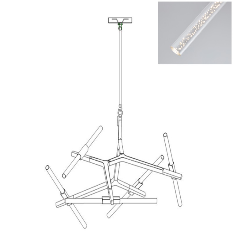 Светильник GL.31447 SILVER/СЕРЕБРО ` D1200/H900/10/G9/30W 4000К Agnes New SPF08 (1)