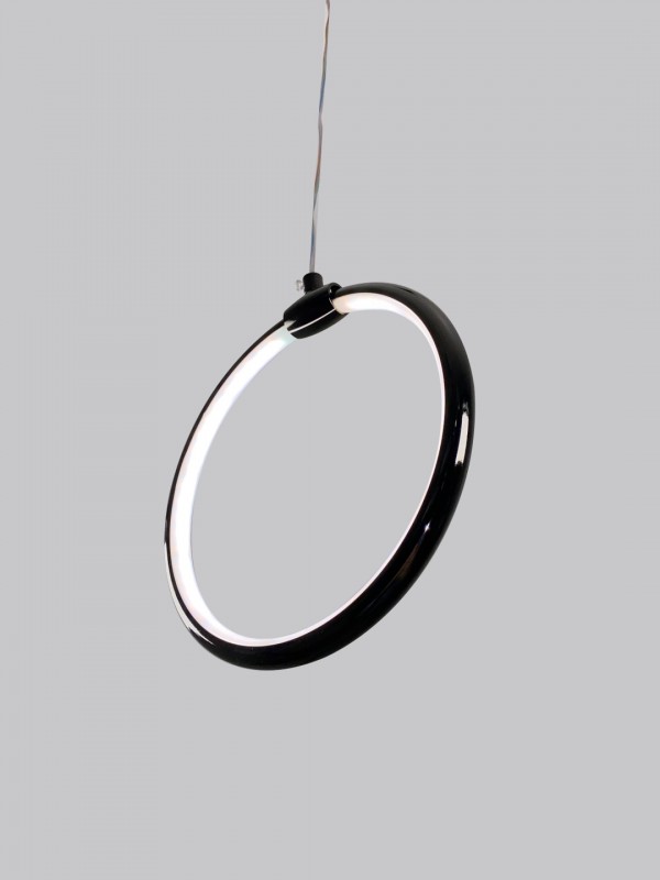 Светильник подвесной SPF-8656 BLACK/ЧЕРНЫЙ ГЛЯНЕЦ ` D200/H1500/1/LED/8W 22-08 HOOP1