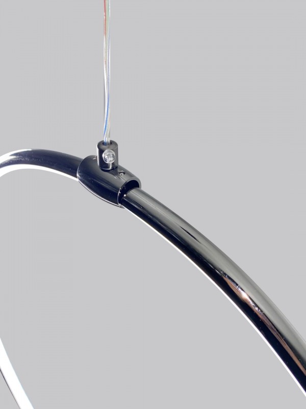 Светильник подвесной SPF-8659 BLACK/ЧЕРНЫЙ ГЛЯНЕЦ ` D500/H1500/1/LED/20W 22-08 HOOP1