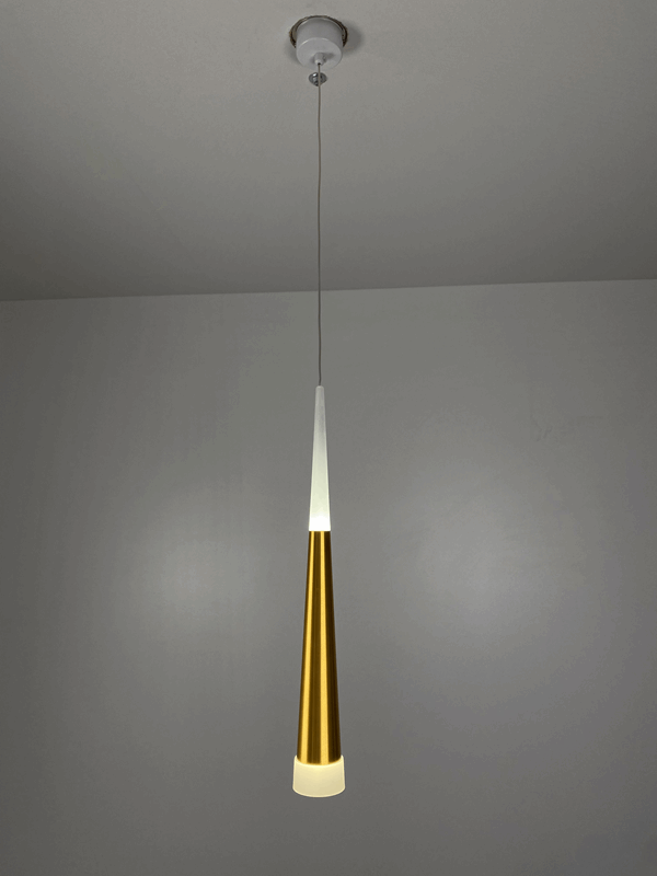 Светильник подвесной SAPFIR SPF-8679 GOLD/ЗОЛОТО ` D55/H450/1/LED/5W/4000K SABICO 22-07