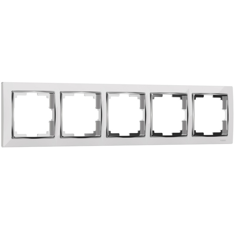 WERKEL Snabb WL03-Frame-05-white /Рамка на 5 постов (белый/хром) a030802 W0051901