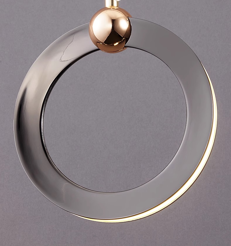 Светильник DZN-50537 ЧЕРНЫЙ + РОЗОВОЕ ЗОЛОТО ` D170/H1500/1/LED/3000K с подъёмным механизмом KARI ON