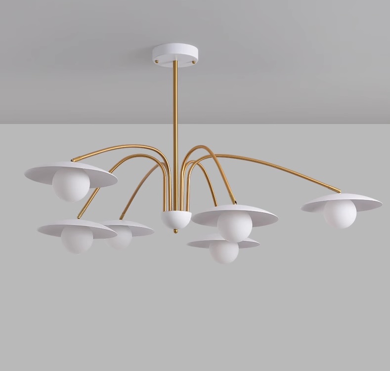 Светильник DZN-32969 БЕЛЫЙ+ЗОЛОТО ` D1200/H750/6/G9/40W